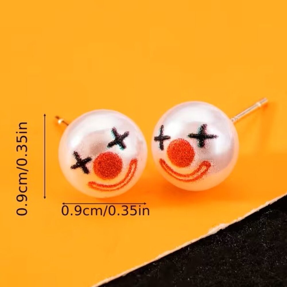 Clown Face Stud Earrings Z108